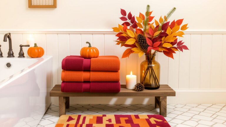 autumn themed bathroom decorations ideas