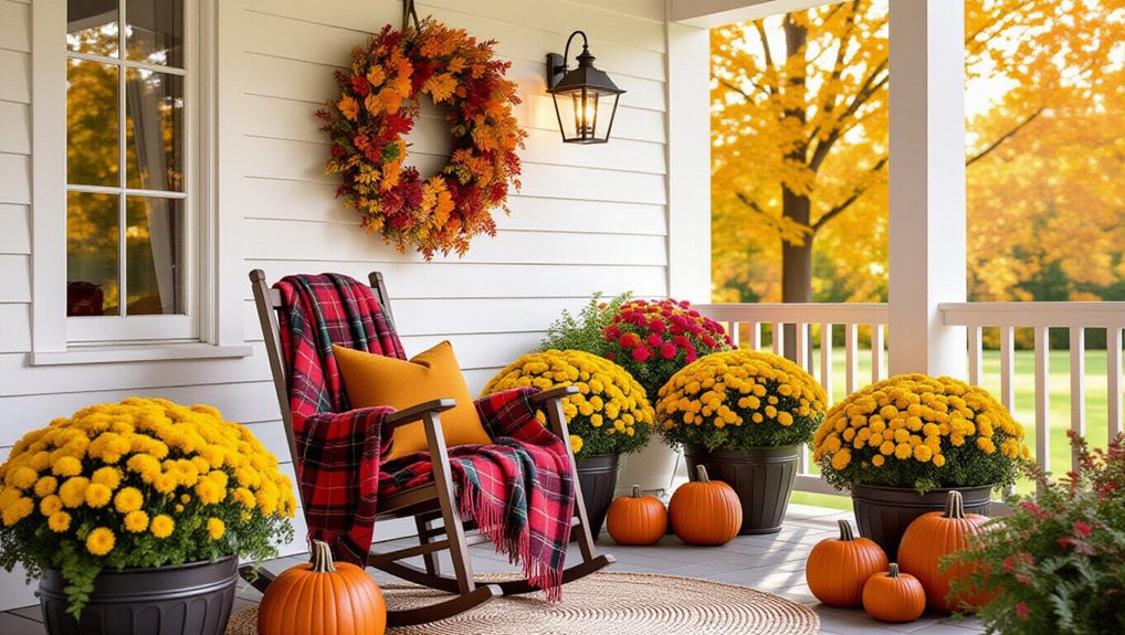 beautiful autumn porch decor