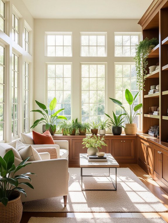 built in shelving for organization