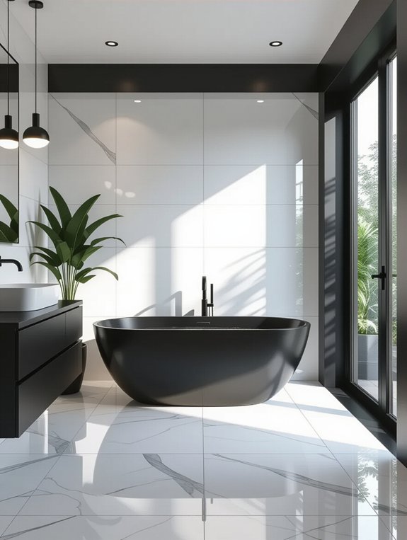 chic black bathroom accessories