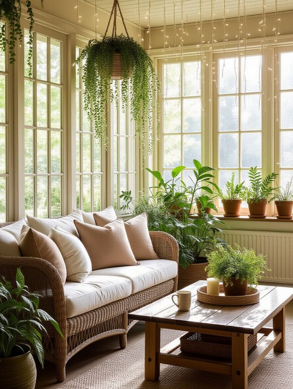 cozy ambiance with string lights