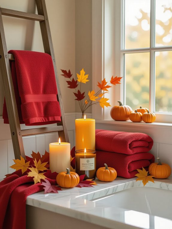 cozy autumn candle ambiance