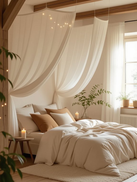 cozy canopy bed decor
