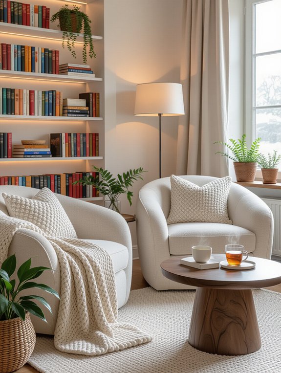 cozy nook with books
