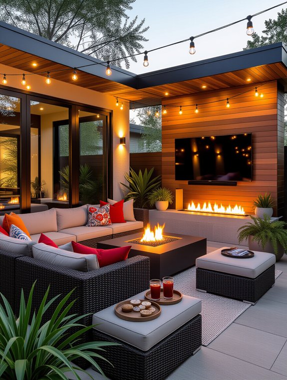 cozy outdoor relaxation space