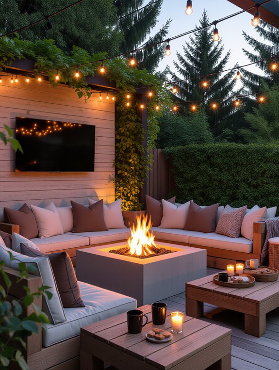 cozy outdoor relaxation space