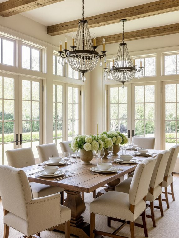 cozy rustic dining atmosphere