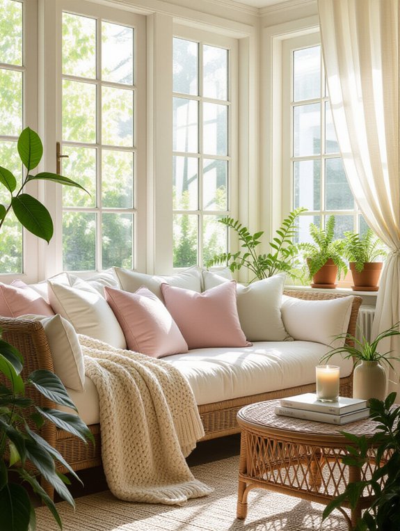 cozy sunroom relaxation spot