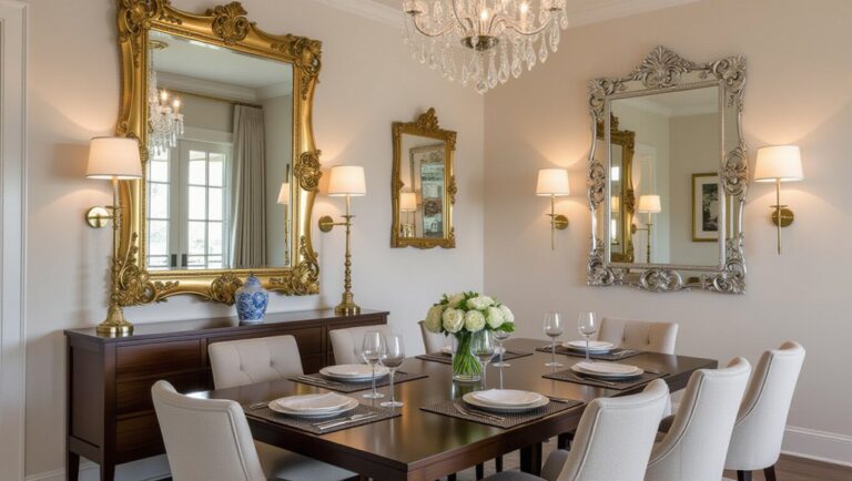 elegant dining room mirrors