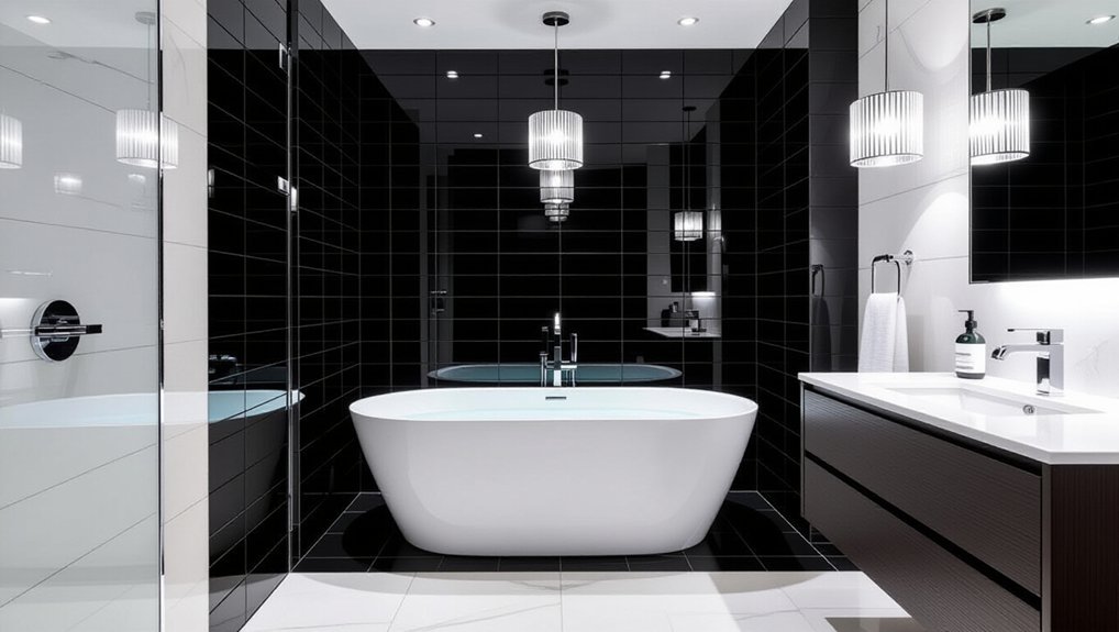 elegant monochrome bathroom designs