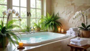 elegant spa like bathroom decor