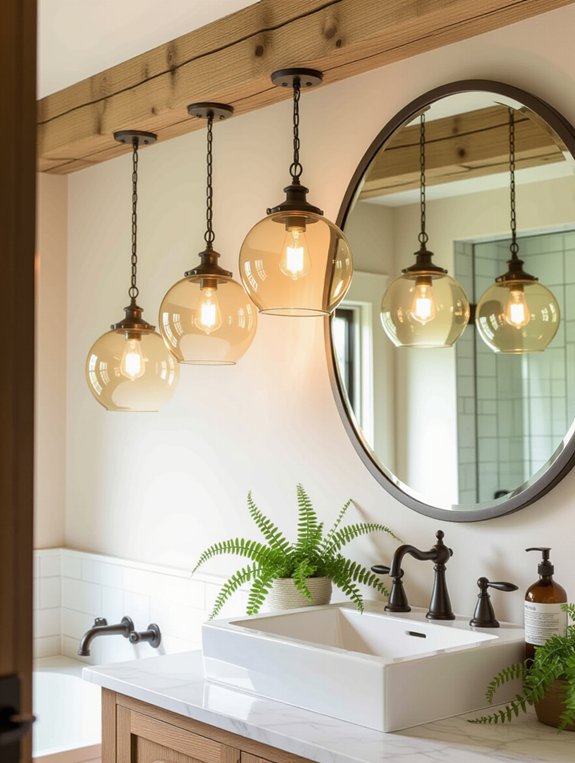 elegant vintage glass pendants