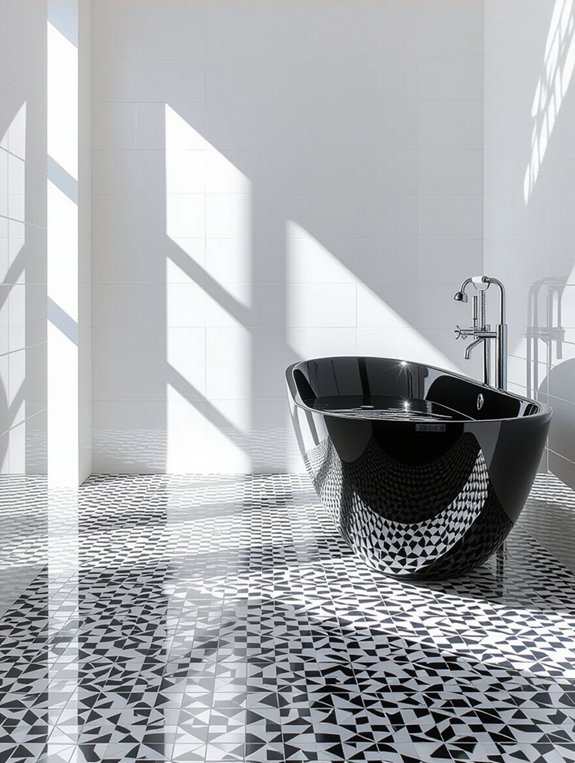 elevate bathroom with mosaics
