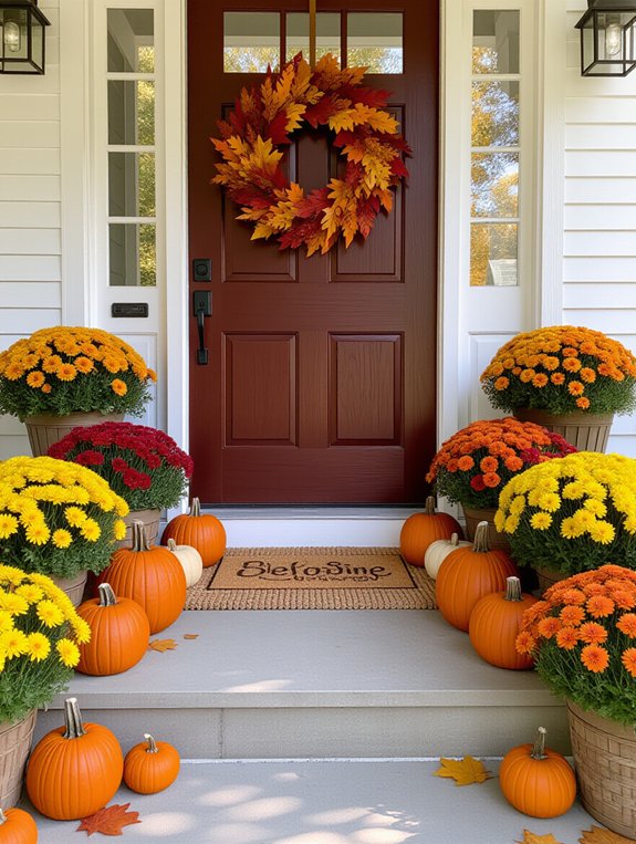 fall themed doormats enhance entryways