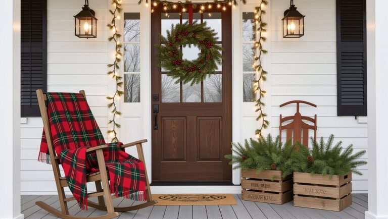 farmhouse christmas porch decor