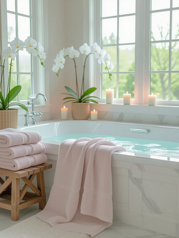 luxurious towels enhance bathrooms