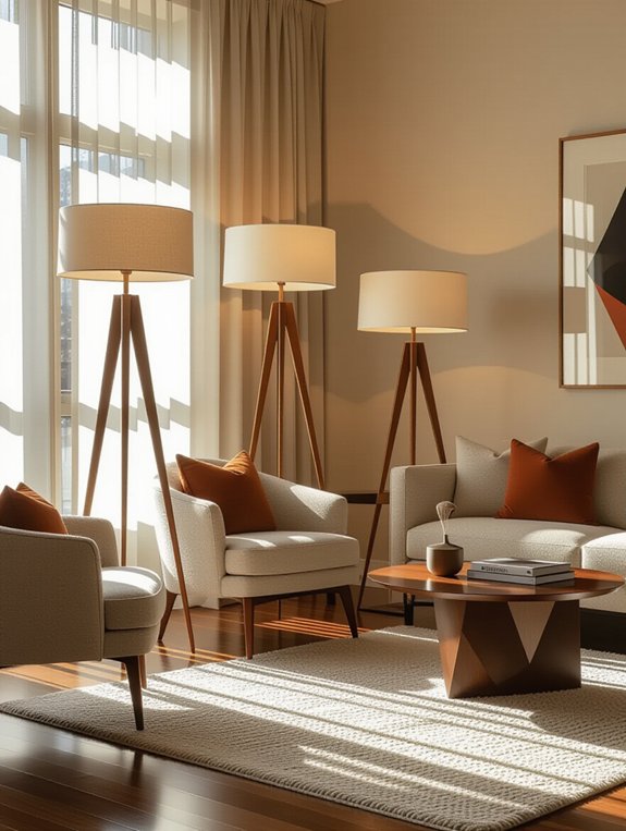modern geometric floor lamps