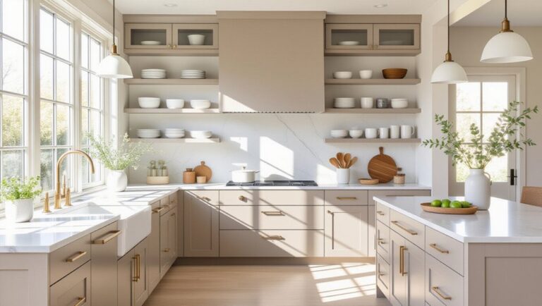 modern taupe kitchen cabinets