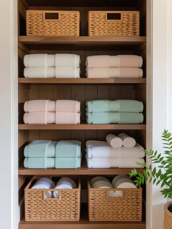 organized linen closet solution