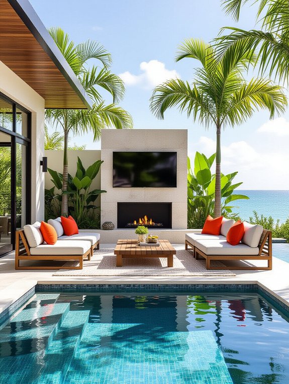 poolside entertainment essentials setup