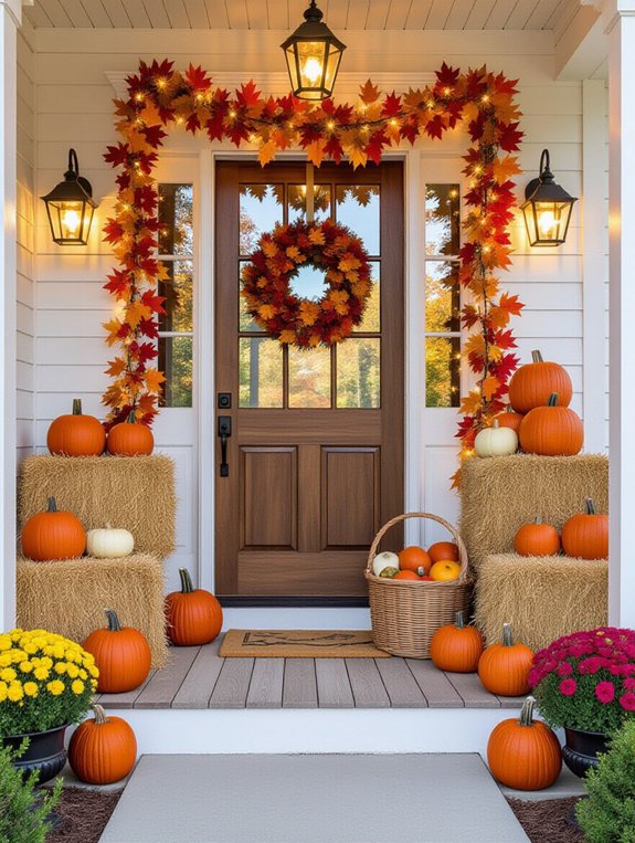 rustic hay bale decor