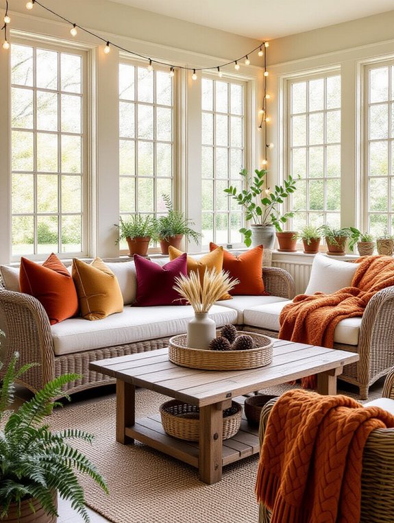 seasonal accents for sunroom