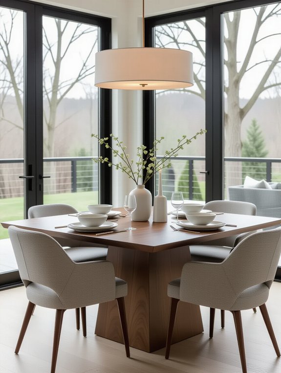 serene simple dining space