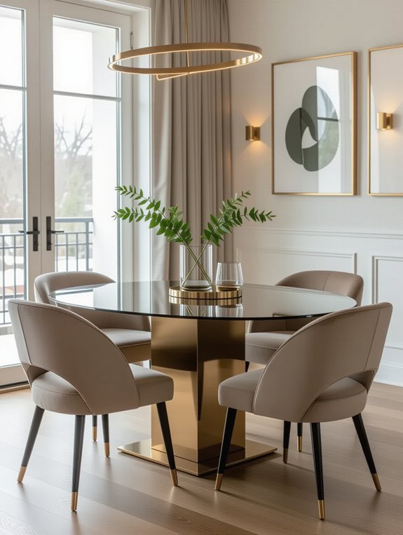 sleek elegant practical dining