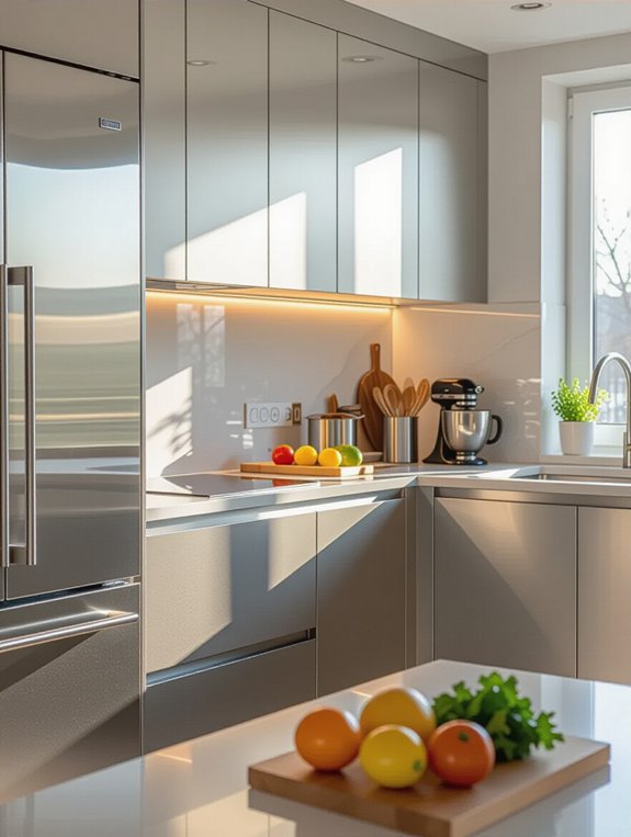 sleek minimalist cabinet doors