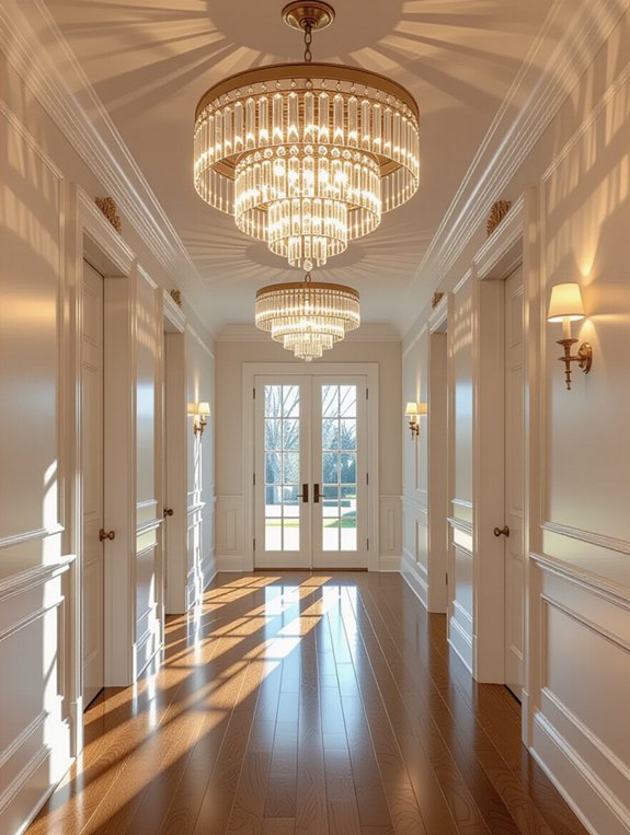 sophisticated crystal ceiling light