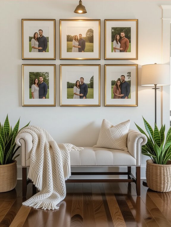 stylish family photo display