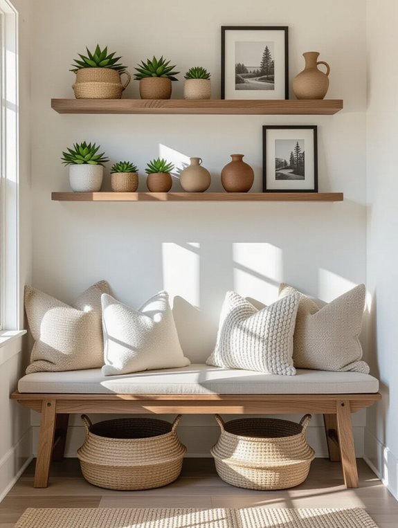 stylish shelves for displays