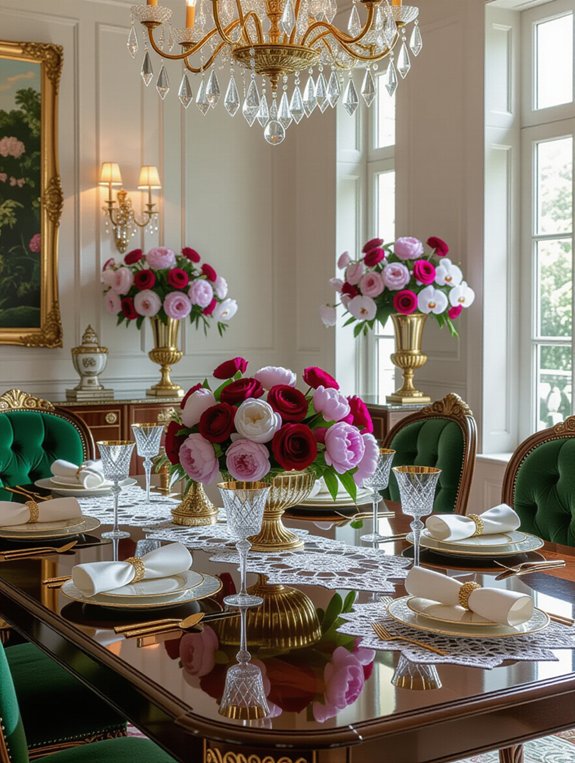 transformative dining table centerpieces