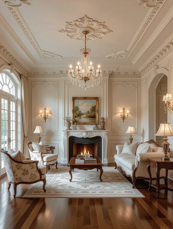 vintage plaster ceiling details