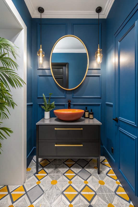 bold colors transform bathrooms