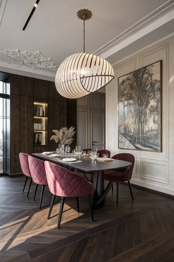 bold lighting for dark floors