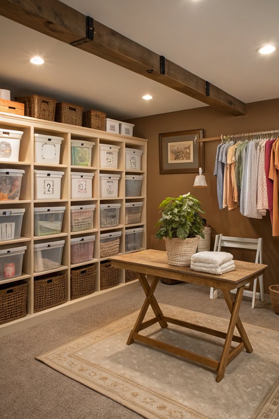 clear bins for organization