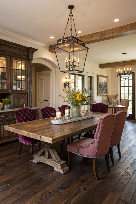 cozy farmhouse dining design