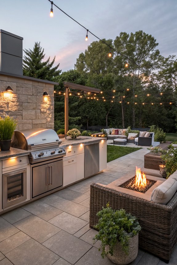 cozy fire pit gathering space