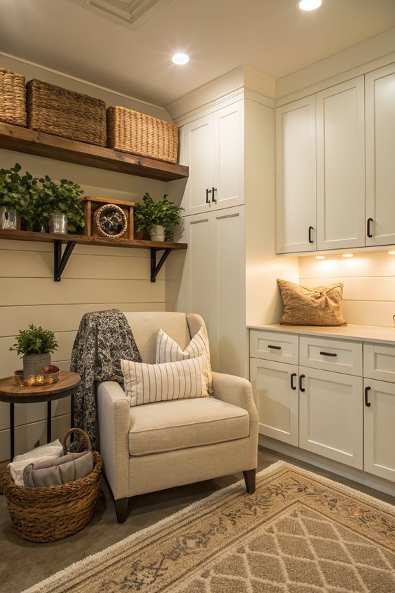 cozy relaxation nook created