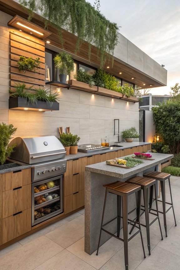 creative outdoor kitchen storage