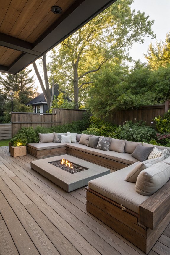 custom built in outdoor seating