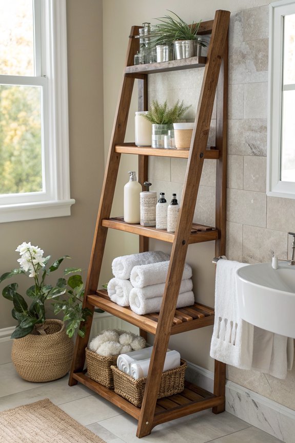 custom diy ladder shelves