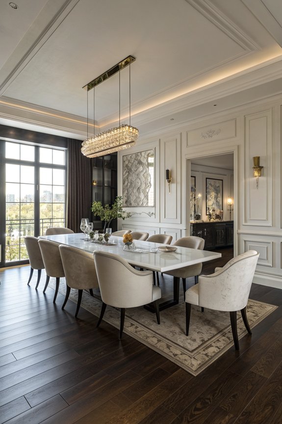 dark floors create intimacy