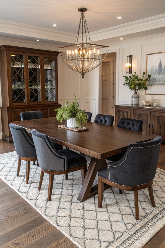 durable dark family dining