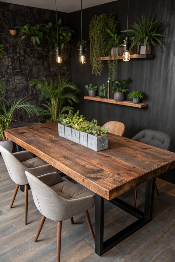 eco friendly dark dining tables