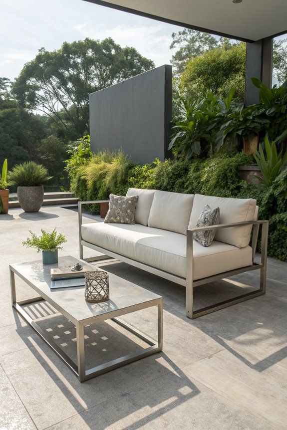 edgy minimalist metal furniture