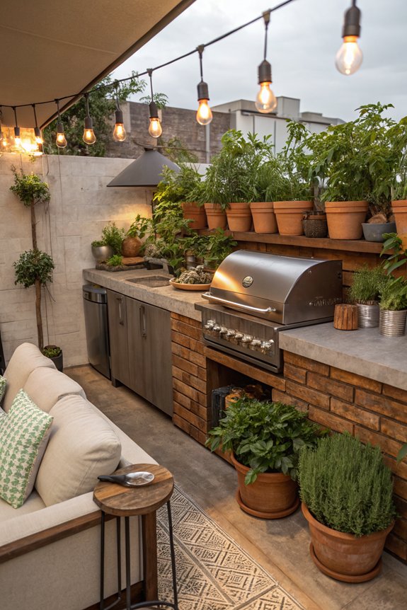 efficient outdoor cooking layout