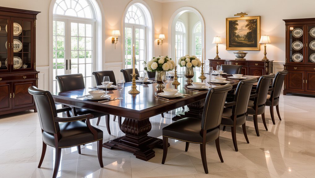 elegant dark dining tables
