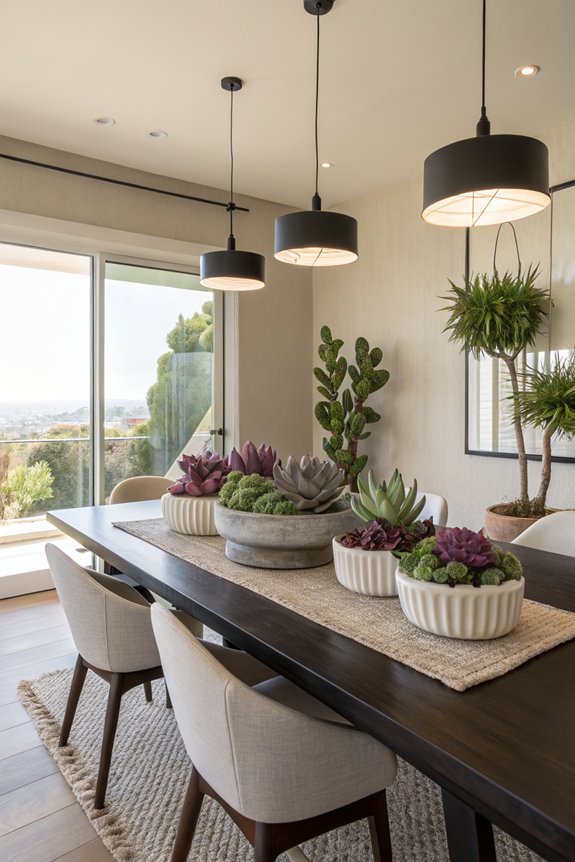 elegant succulents for dining